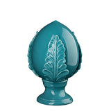 MONTEMAGGI Pumo Turchese Decorazione H22cm Dipinto a Mano Porcellana