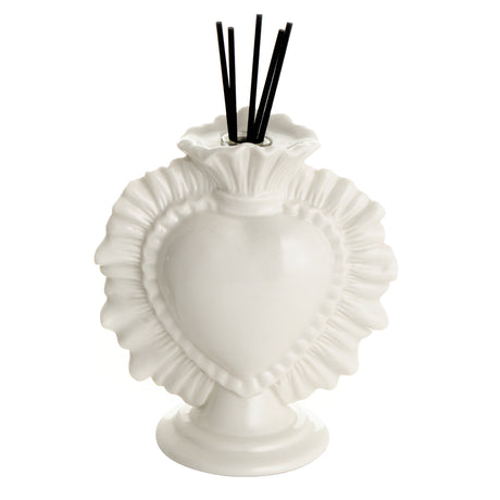 MONTEMAGGI Ex Voto Bianco Profumatore con Stecchini per Essenze 15cm Ceramica