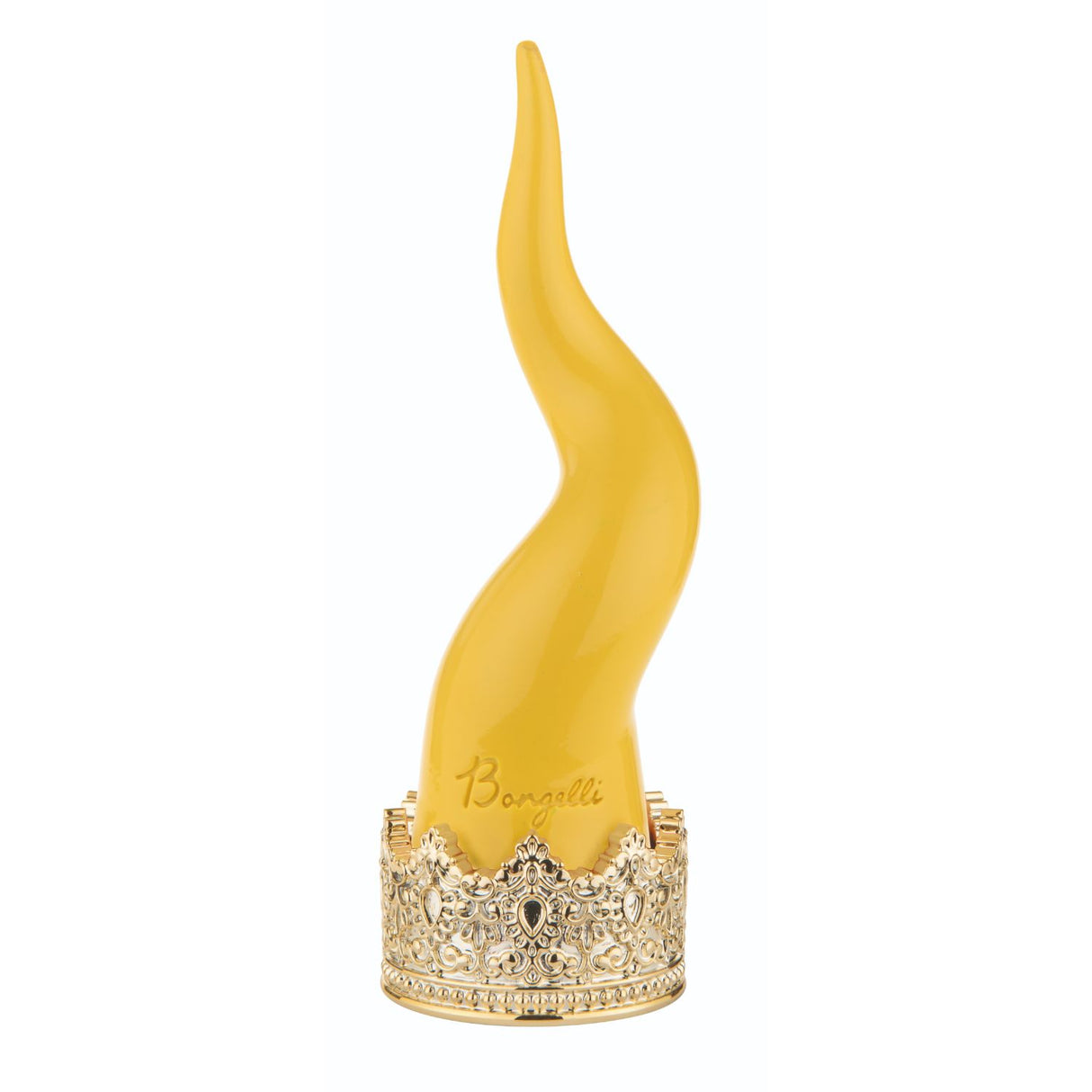 BONGELLI PREZIOSI Corno Cornetto Portafortuna 31cm Giallo Marmorino