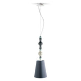LLADRO' Lampadario Belle De Nuit II Nero 170x23cm Porcellana