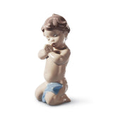 LLADRO' Figurina Bimbo Che Prega 13x7cm Porcellana