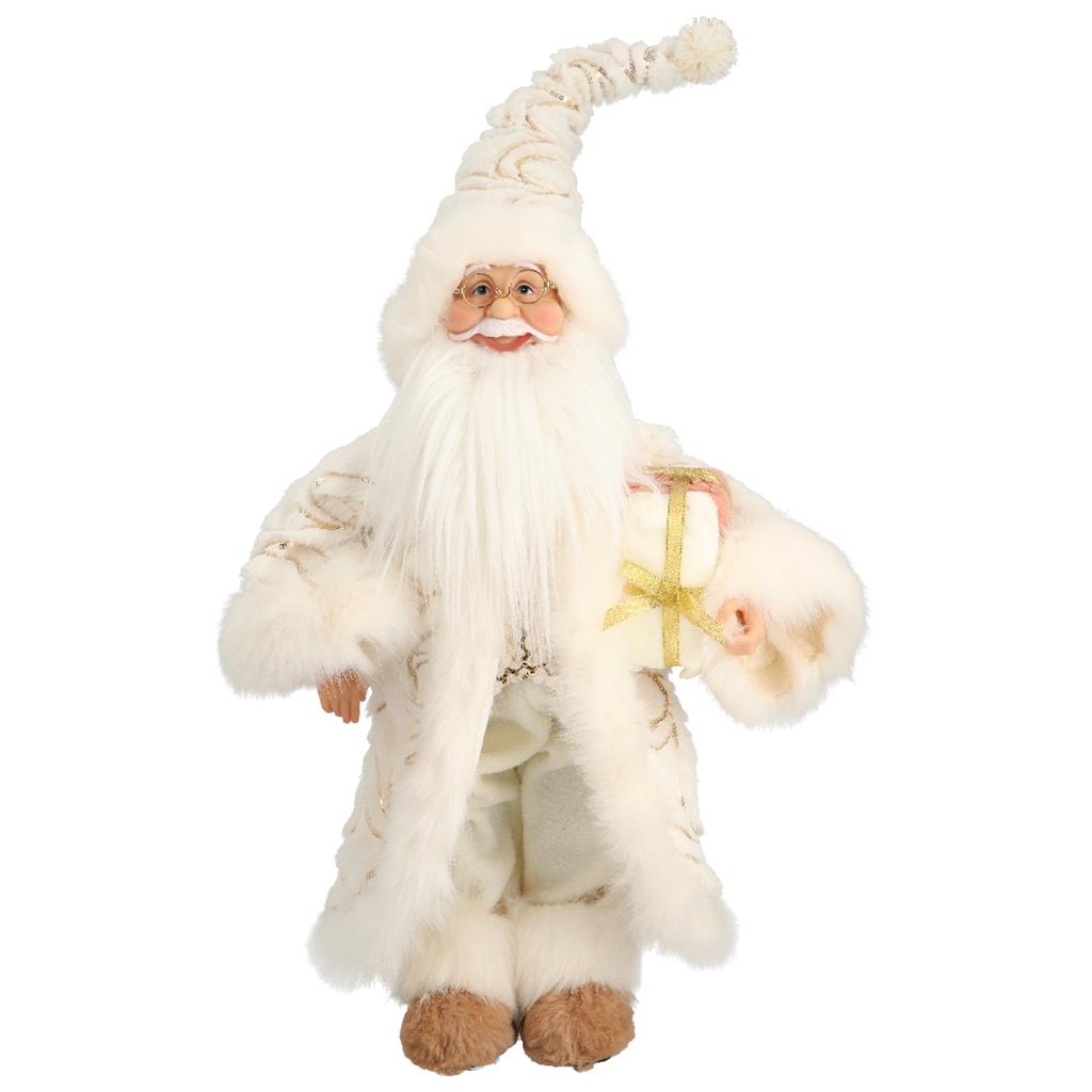 TIMSTOR Babbo Natale Bianco 45cm Tessuto Decorazione Natalizia
