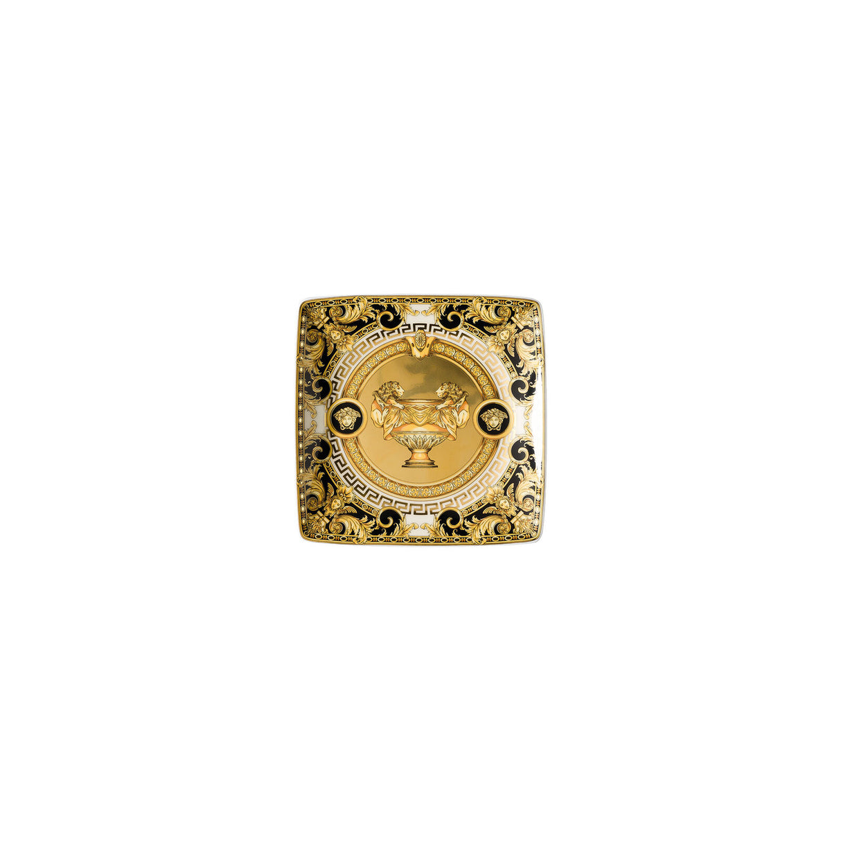 VERSACE Prestige Gala Coppetta Ciotola Quadrata 12cm Porcellana