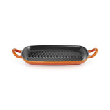 LE CREUSET Grill Griglia Rettangolare Evolution 30x27cm Ghisa Vetrificata Arancio