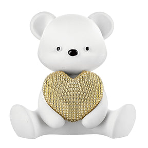 Orsetto Bongelli Preziosi in cristallo bianco e oro 15 cm