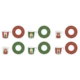 EASY LIFE Festive Avenue Tazzina Caffè Espresso 100ml con Piattino Set 6 Pezzi Porcellana