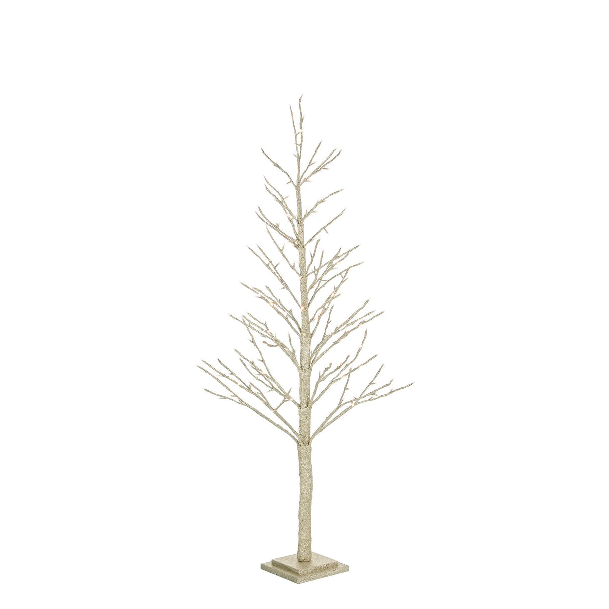 BIZZOTTO - Albero di Natale 186 LED Glad Poinsettia Champagne Decorazione Natalizia H 150 Metallo