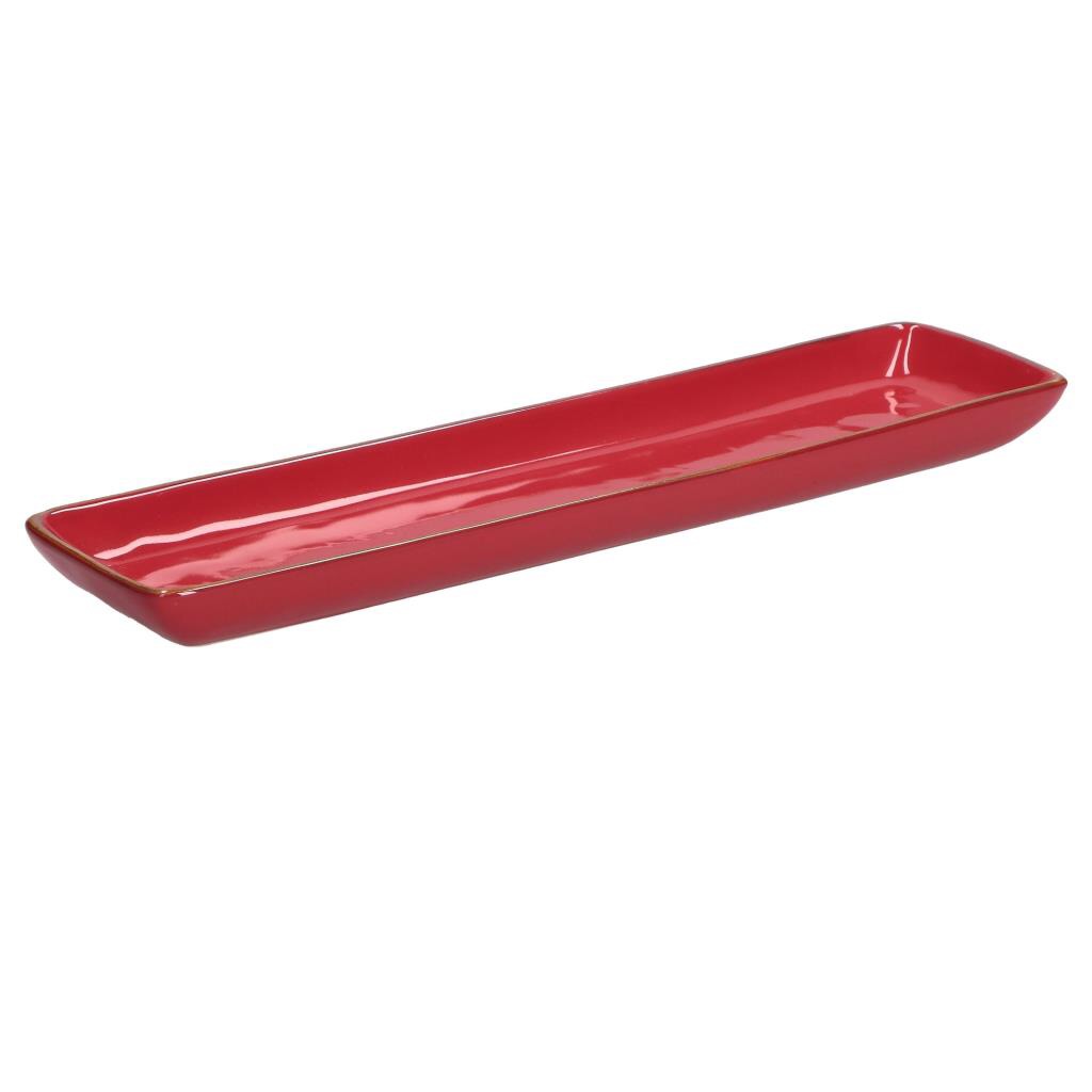 ROSE & TULIPANI Concerto Vassoio Rosso Corallo 32x8cm Stoneware