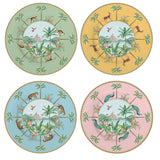 EASY LIFE Paradise Sauvage Set 4 Pezzi Piatti Dessert Dolce 19cm Porcellana
