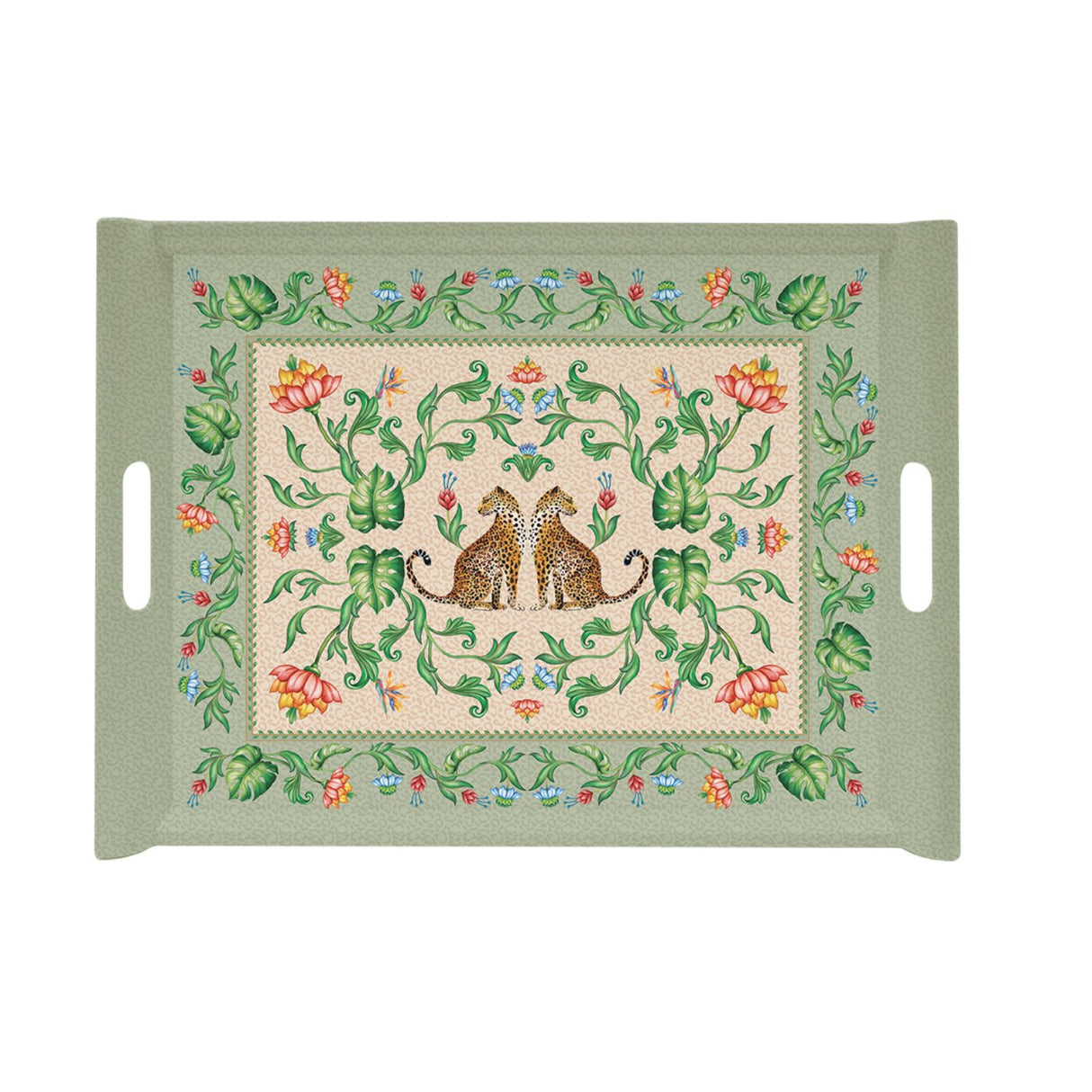 EASY LIFE Jungle Vibes Vassoio con Manici 52x37cm Melamina