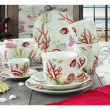 EASY LIFE Coral Reef Set 2 Pieces Espresso Coffee Cups with Saucer 110ml Porcelain