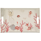 EASY LIFE Coral Reef Vassoio con Manici 54x35cm Melamina