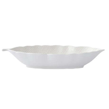 EASY LIFE Leaves Ciotola Coppa Foglia 47x19cm Porcellana Bianco