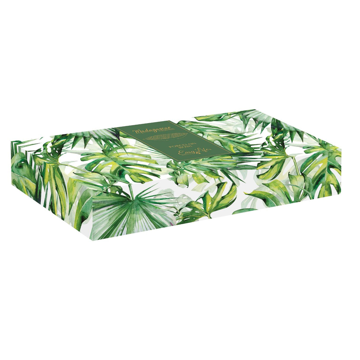 EASY LIFE Leaves Ciotola Coppa Foglia 36x16cm Porcellana Bianco