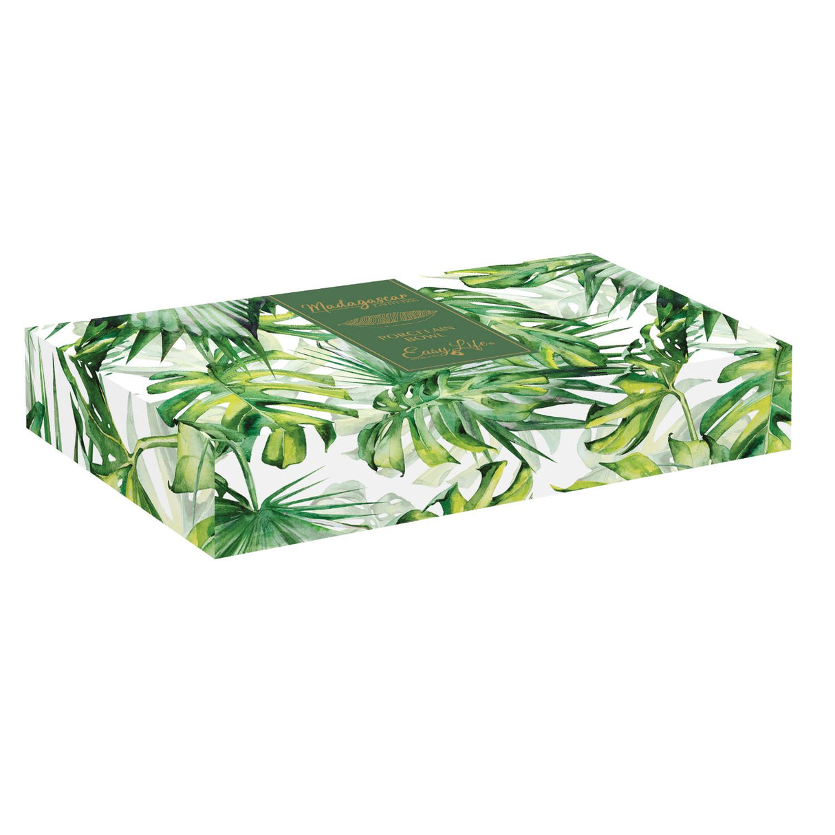 EASY LIFE Leaves Ciotola Coppa Foglia 30x13cm Porcellana Bianco