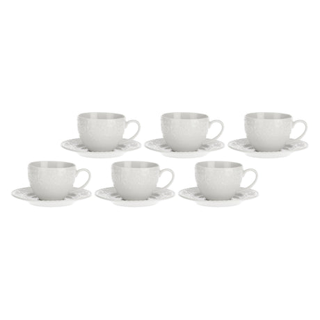 Set 6 tazze caffè Sognante La Porcellana Bianca in porcellana 100ml