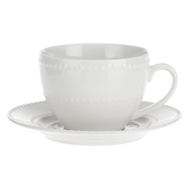 LA PORCELLANA BIANCA Collina Tazza Te con Piattino 350ml Bianco Porcellana
