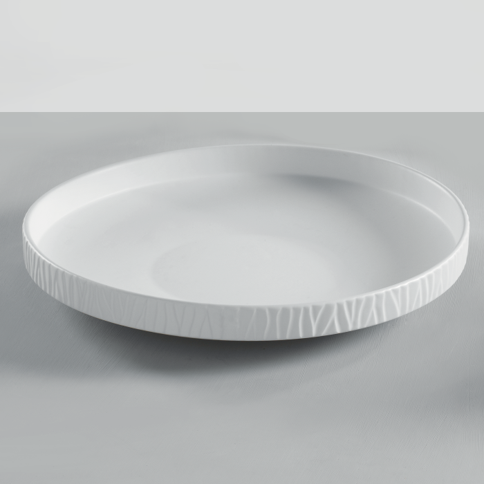MASCAGNI CASA Piatto Vassoio 36cm Bianco Ceramica