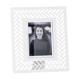 ARTI & MESTIERI Portafoto di Design Milleintrecci Grande Bianco Marmo