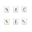 ICHENDORF Botanica Fiore Set 6 Pezzi Tumbler Bicchieri 8,5cm 350ml Vetro Borosilicato