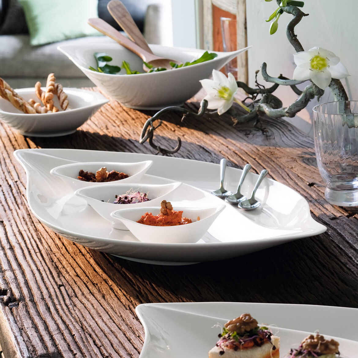 VILLEROY &amp; BOCH New Cottage Special Serve Salad Plate Serving Tray 50x30cm