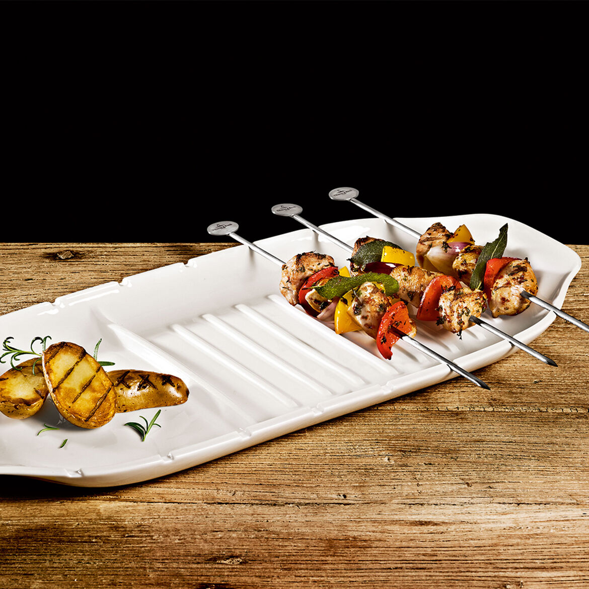 VILLEROY & BOCH BBQ Passion Piatto a Servire Vassoio per Spiedini XL 52x22cm
