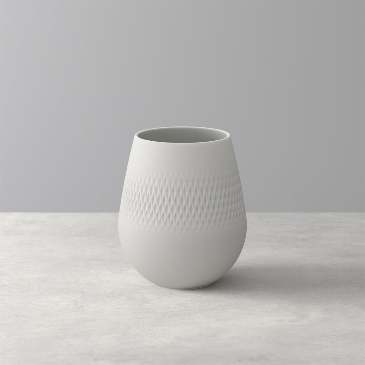 VILLEROY & BOCH Manufacture Collier Bianco Vaso Carré Piccolo 14cm Porcellana