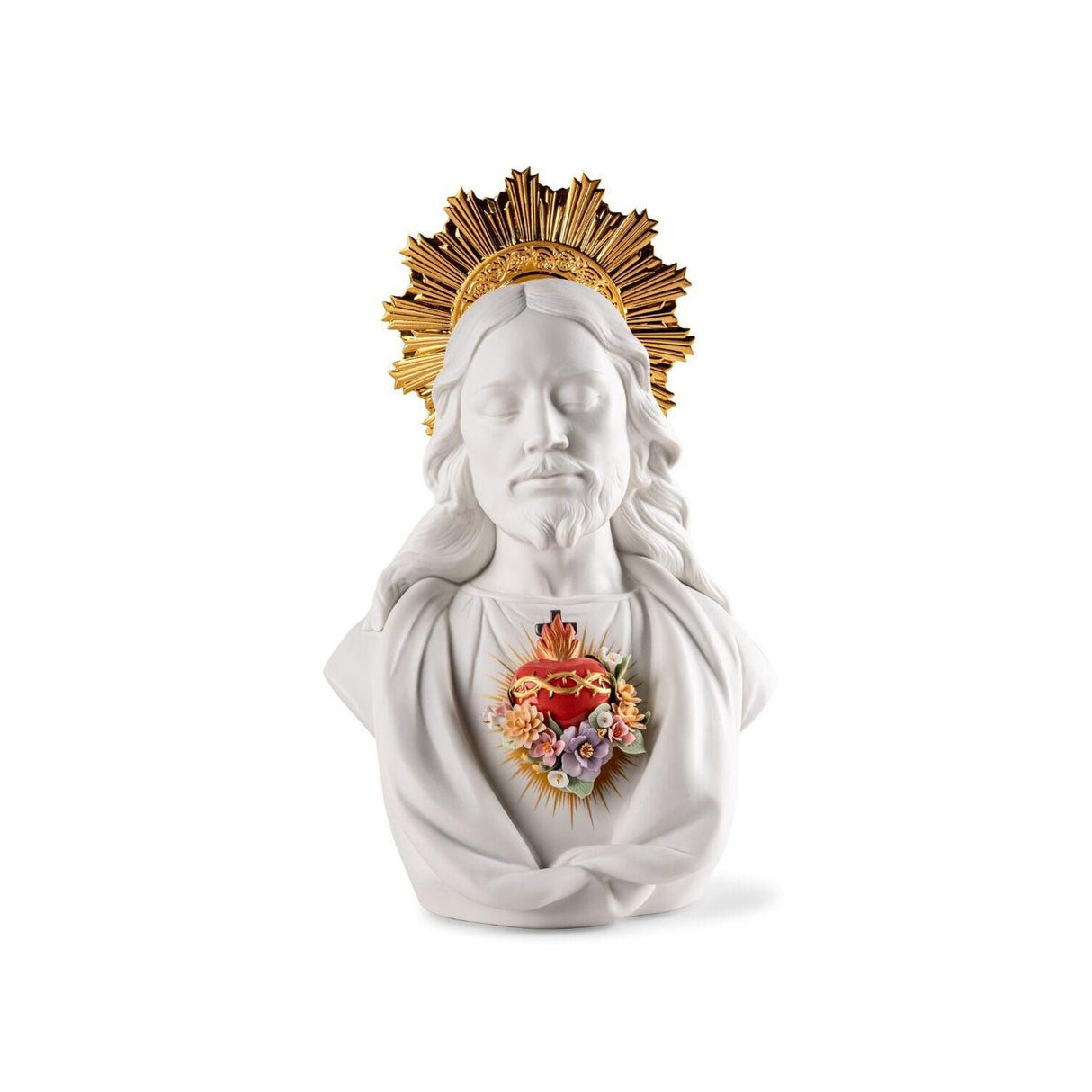 LLADRO' Scultura Sacro Cuore di Gesù 40x26cm Porcellana
