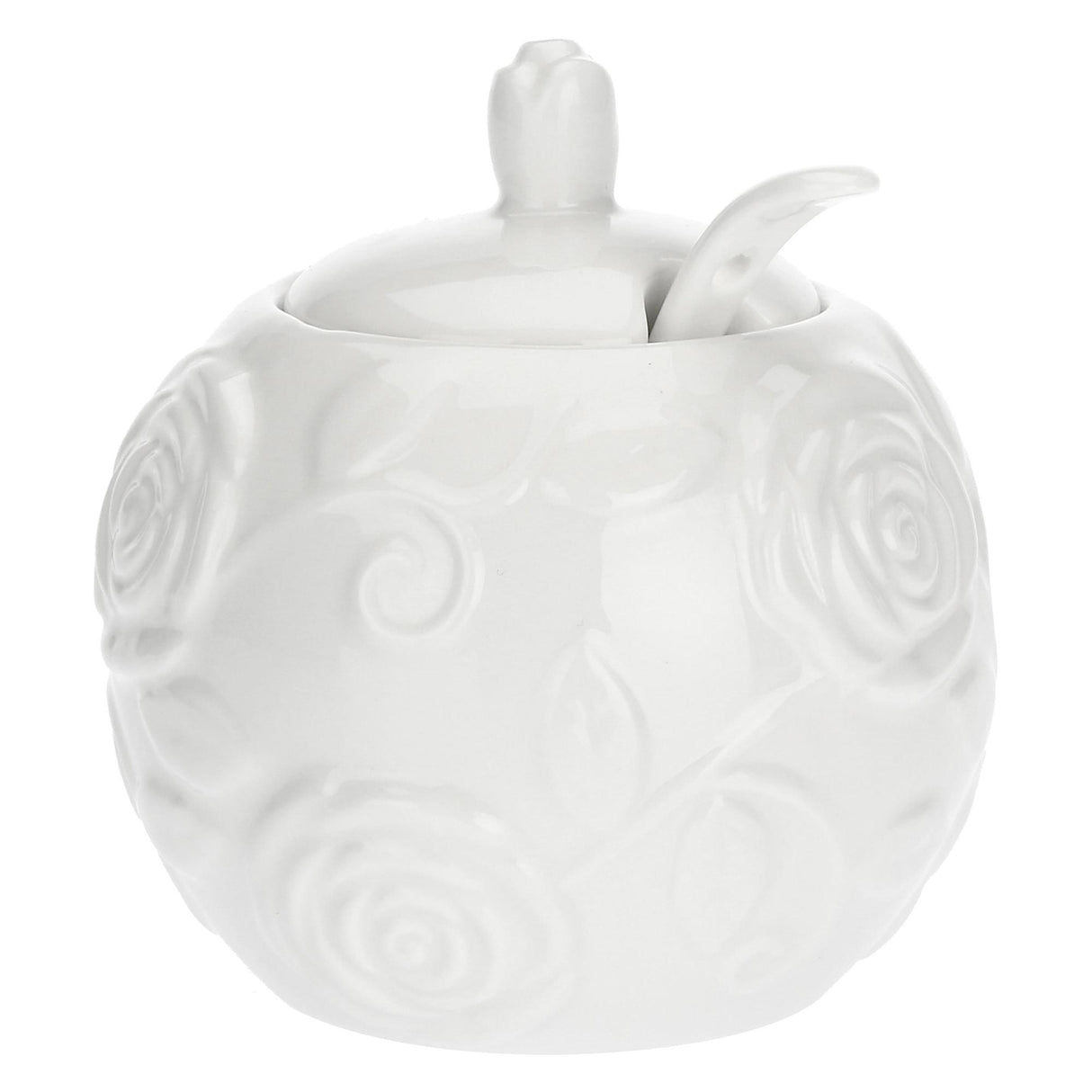 LA PORCELLANA BIANCA Florentina Sugar Bowl with Spoon 250cc White