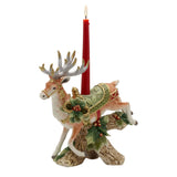 FITZ & FLOYD - Figura Statua Renna Decorazione Natale 27 cm Portacandela 1022017
