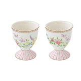 EASY LIFE Happy Easter Set 2 Portauovo 6,5cm Porcellana Tavola di Pasqua