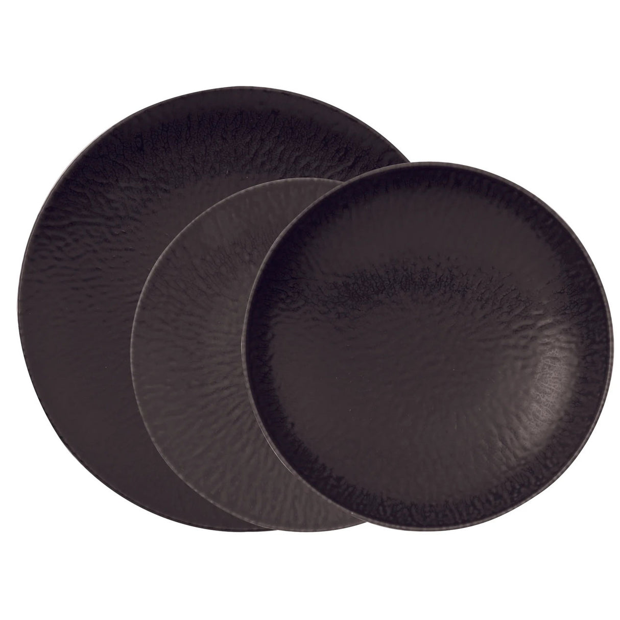 Set piatti Onyx Arthur Krupp in stoneware nero 12 pezzi