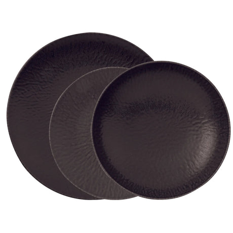 Set piatti Onyx Arthur Krupp in stoneware nero 12 pezzi