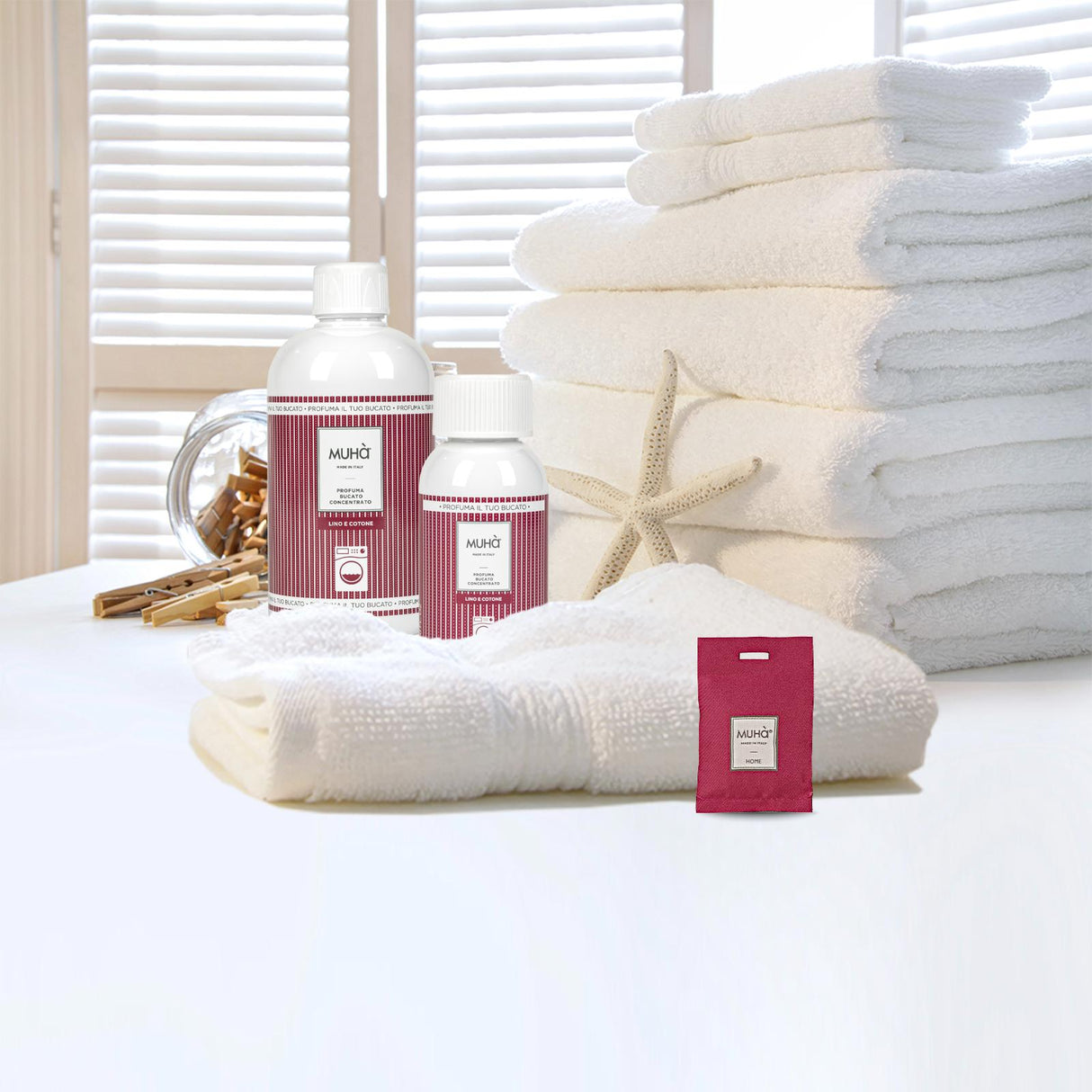 MUHA' Washing Machine Laundry Perfume 400ml Linen and Cotton