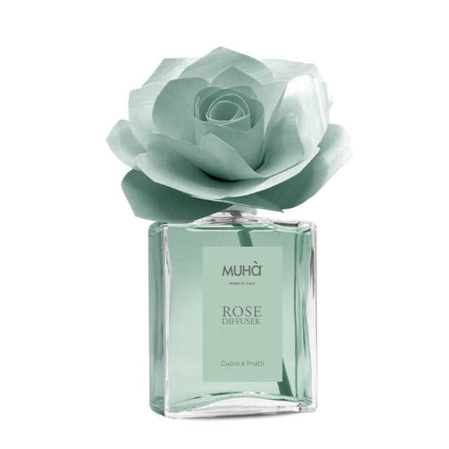 MUHA' Rosa 200ml Profumatore D'Ambiente Diffusore Cuoio e Frutti