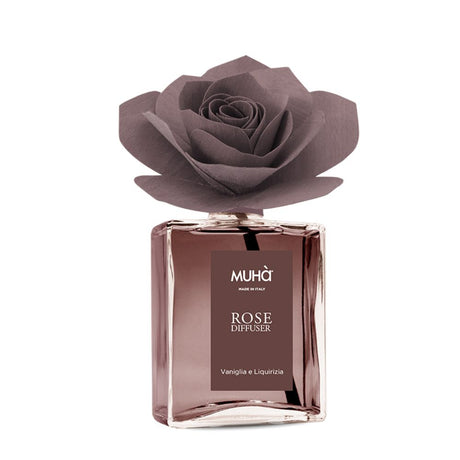 MUHA' Rosa 200ml Profumatore D'Ambiente Diffusore Vaniglia e Liquirizia