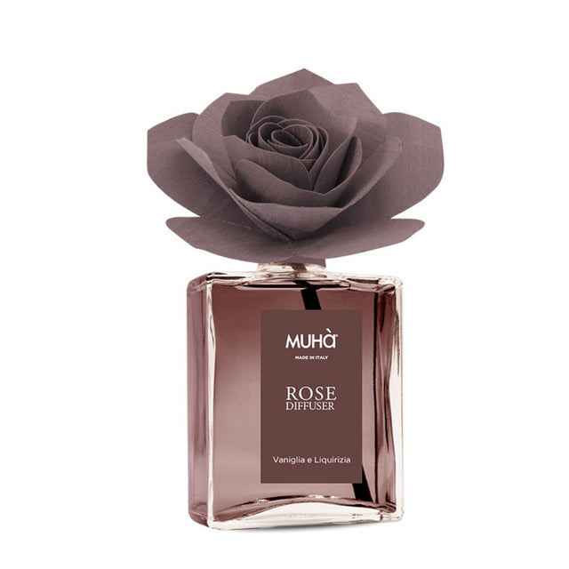 MUHA' Rosa 200ml Profumatore D'Ambiente Diffusore Vaniglia e Liquirizia