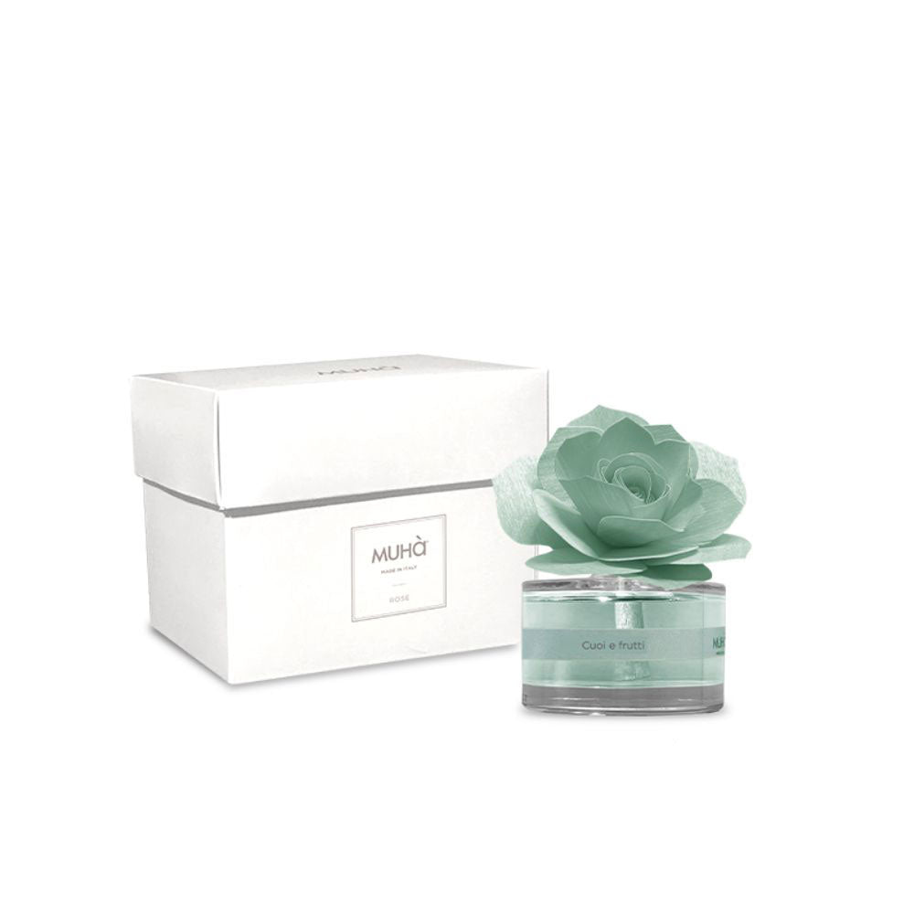 MUHA' Rosa 50ml Profumatore D'Ambiente Diffusore Cuoio e Frutti