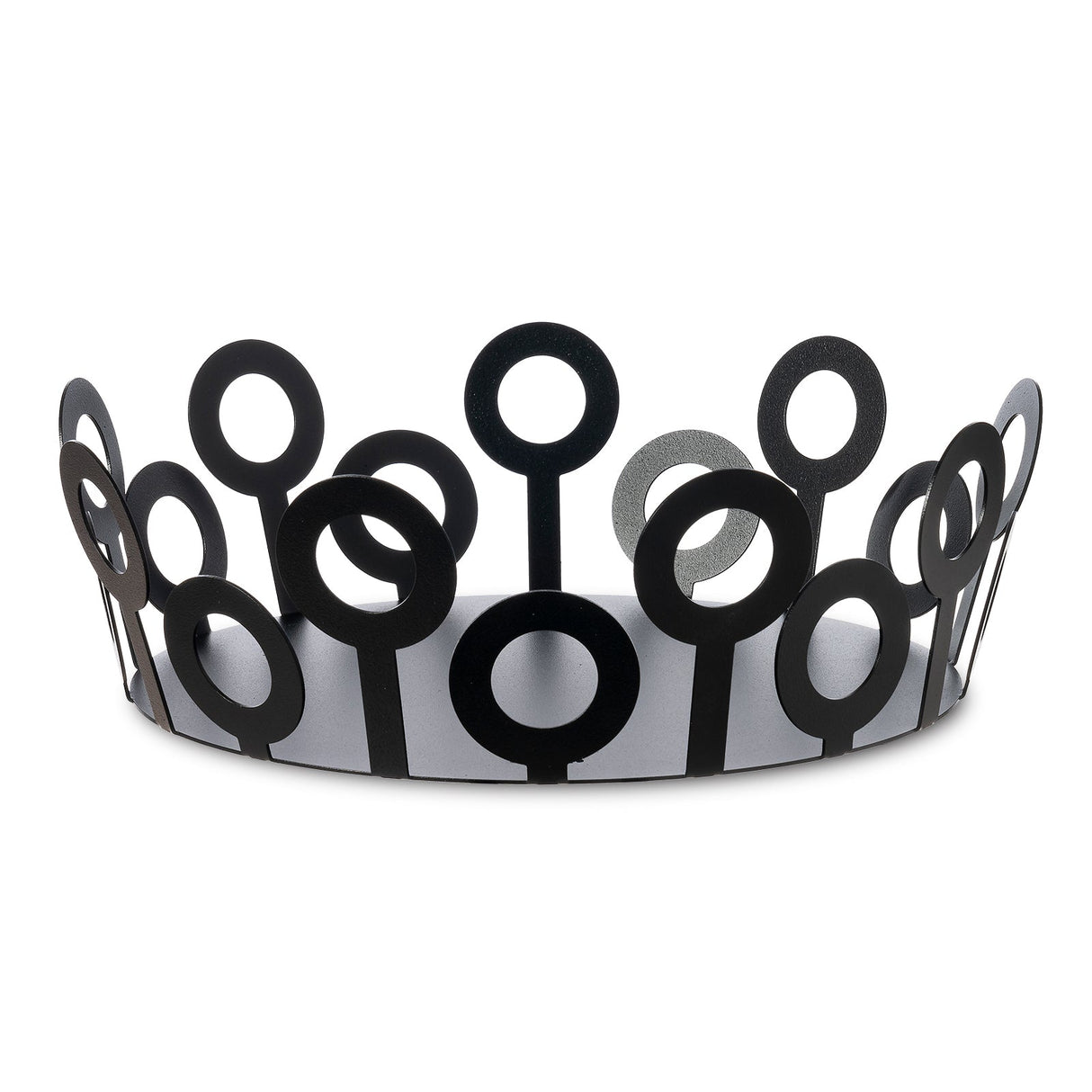 ARTI & MESTIERI Centrotavola Grande Bollicine Nero 10x28cm