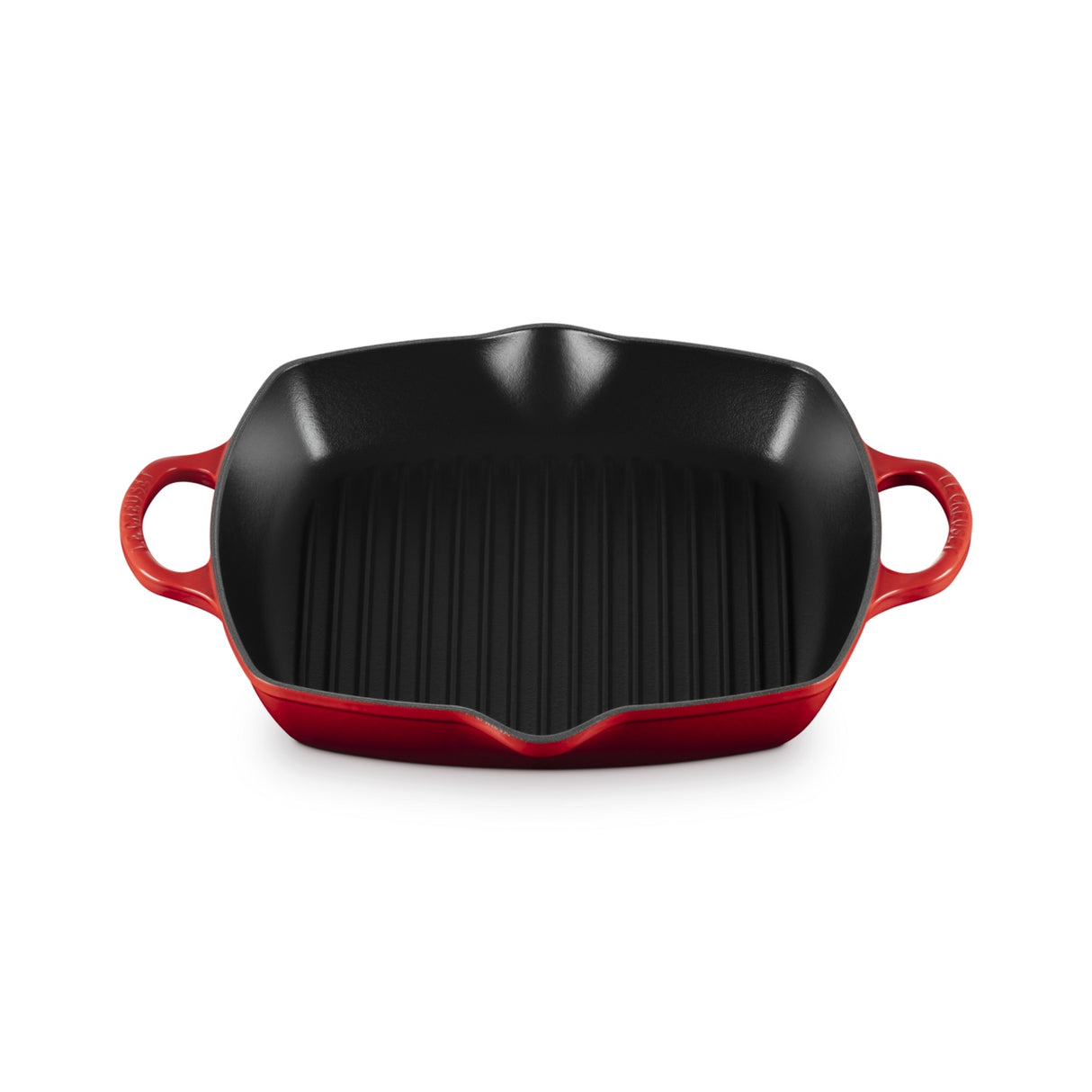LE CREUSET Grill Quadrato Profondo Evolution 30cm Ghisa Vetrificata Ciliegia
