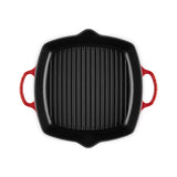 LE CREUSET Grill Quadrato Profondo Evolution 30cm Ghisa Vetrificata Ciliegia