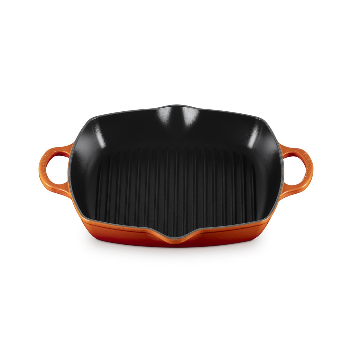 LE CREUSET Deep Square Grill Evolution 30cm Orange Vitrified Cast Iron