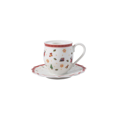 VILLEROY & BOCH Toy's Delight Decoration Tazzina Portacandele 10x6cm Decorazione di Natale Porcellana