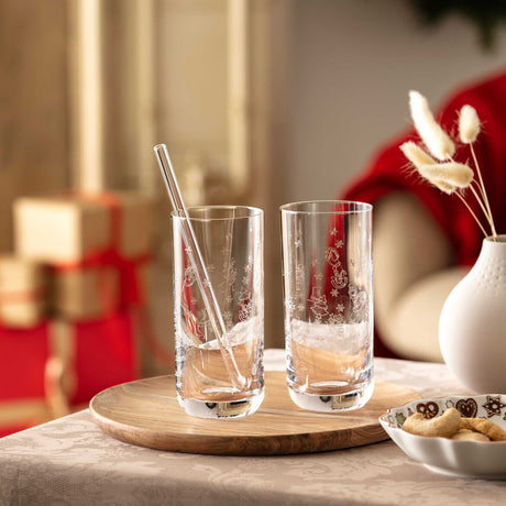 VILLEROY & BOCH Toy's Delight Bicchiere da Long Drink Set 2 Pezzi 330ml Cristallo Tavola di Natale