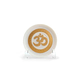 LLADRO' Piatto Decorativo Om Lustro Oro 10x10cm Porcellana