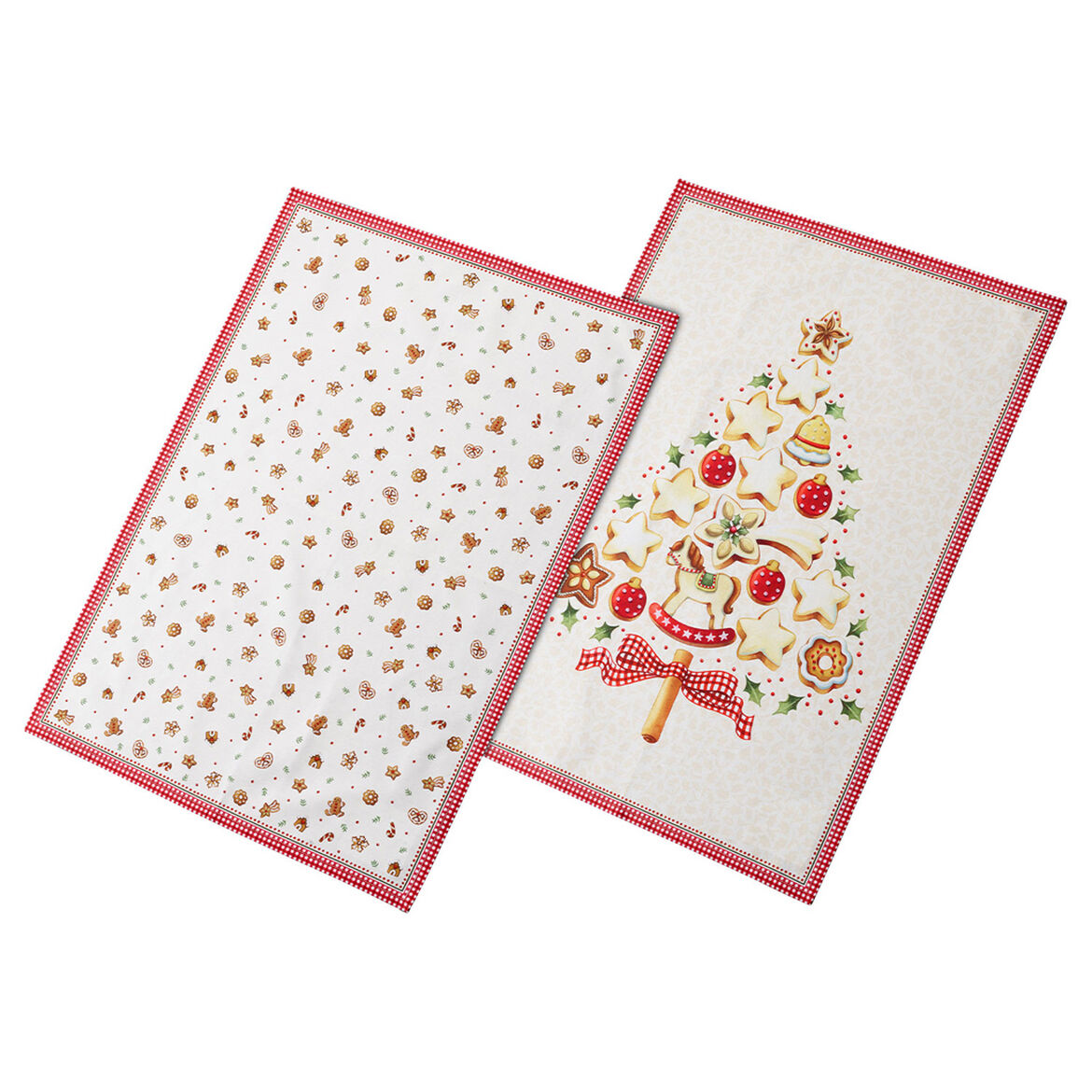 VILLEROY & BOCH Winter Bakery Delight Canovaccio da Cucina in Cotone 50x70cm Set 2 Pezzi
