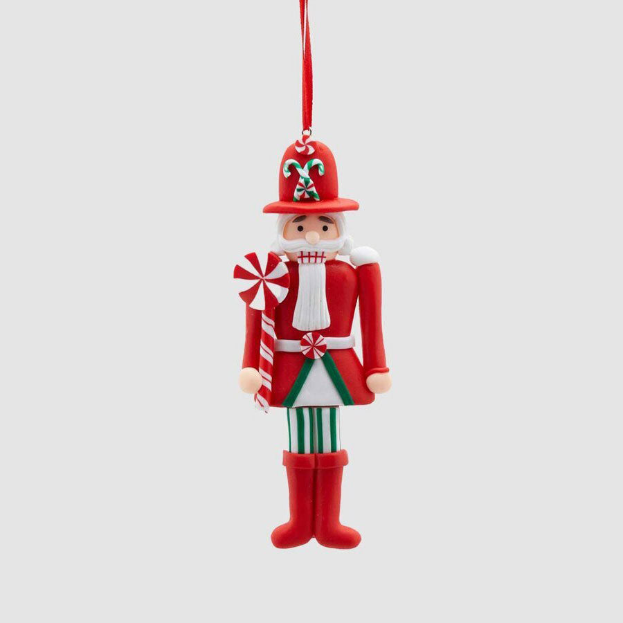 EDG Enzo De Gasperi Appendino Addobbo Albero di Natale 15cm Schiaccianoci Soldatino Rosso