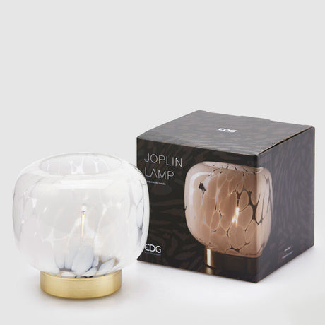 EDG Enzo De Gasperi Lampada da Tavolo Lanterna Joplin 14cm Bianco