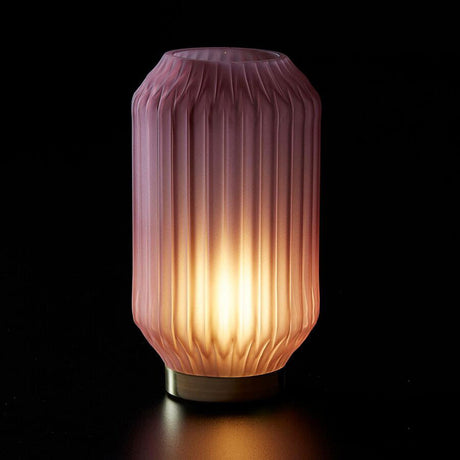 EDG Enzo De Gasperi Lampada da Tavolo Lanterna Bright con Base 26cm Rosa Antico
