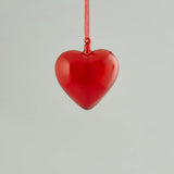 EDG Enzo De Gasperi Addobbo Decorazione Pendaglio Cuore Albero di Natale 10cm Vetro Rosso